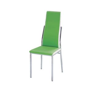 TEMPO KONDELA Zora jedálenská stolička chrómová / zelená / biela