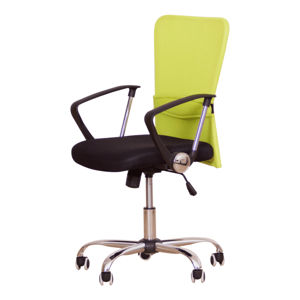 TEMPO KONDELA Aex kancelárska stolička s podrúčkami čierna / zelená