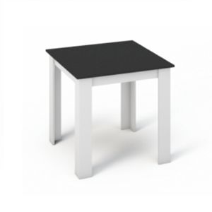 TEMPO KONDELA Kraz jedálenský stôl 80x80 cm biela / čierna