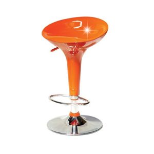 TEMPO KONDELA Inge HC-148 New barová stolička chrómová / oranžová