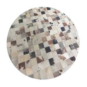 TEMPO KONDELA Typ 10 kožený koberec 150x150 cm vzor patchwork