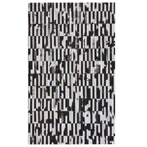 TEMPO KONDELA Typ 6 kožený koberec 141x200 cm vzor patchwork