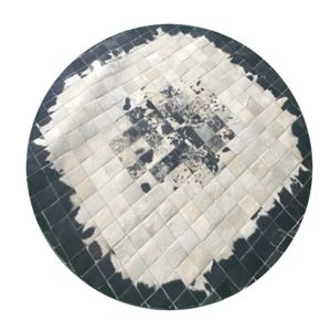 TEMPO KONDELA Typ 9 kožený koberec 200x200 cm vzor patchwork