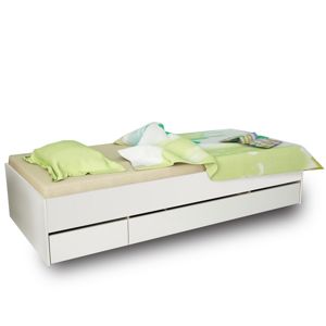 TEMPO KONDELA Matiasi 90 jednolôžková posteľ s úložným priestorom biela