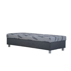 BLANÁŘ Inez 90 čalúnená jednolôžková posteľ (váľanda) s matracom tmavosivá / vzor