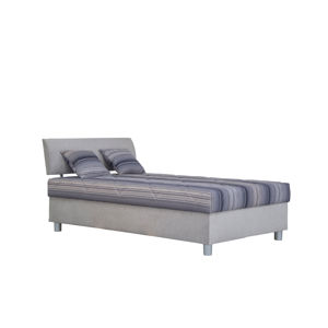 BLANÁŘ Skate 120 čalúnená jednolôžková posteľ s roštom a matracom sivá / vzor