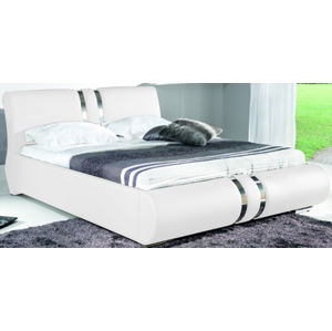 BOG-FRAN Combi 180 čalúnená manželská posteľ biela