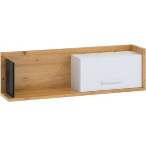 MEBLOCROSS Box BOX-11 polica dub artisan / biela / čierna
