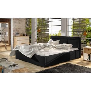 NABBI Branco UP 180 čalúnená manželská posteľ s roštom čierna