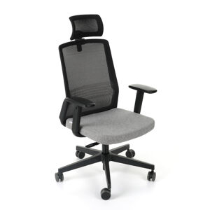 NABBI Cupra BS HD kancelárska stolička s podrúčkami sivá / čierna