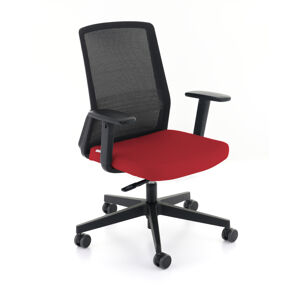 NABBI Cupra BS kancelárska stolička s podrúčkami červená / čierna