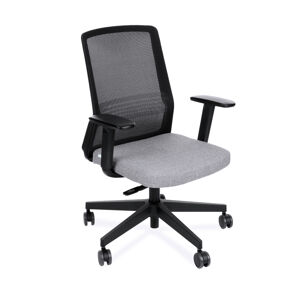 NABBI Cupra BS kancelárska stolička s podrúčkami sivá (Medley 05) / čierna