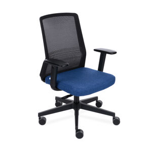 NABBI Cupra BS kancelárska stolička s podrúčkami tmavomodrá / čierna