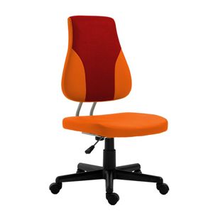 TEMPO KONDELA Randal detská stolička na kolieskach oranžová / červená / čierna