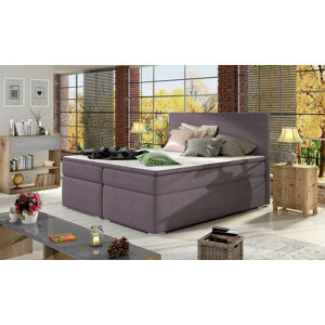 NABBI Diana 180 čalúnená manželská posteľ s úložným priestorom fialová