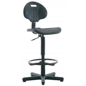 NABBI 06-3079 vysoká dielenská stolička s opierkou na nohy čierna