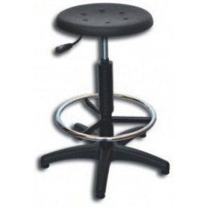 NABBI 06-3171 dielenská stolička s chrómovou opierkou na nohy čierna