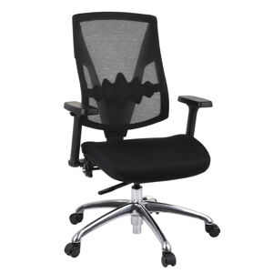NABBI Forbes 3S Plus kancelárska stolička s podrúčkami čierna / chróm