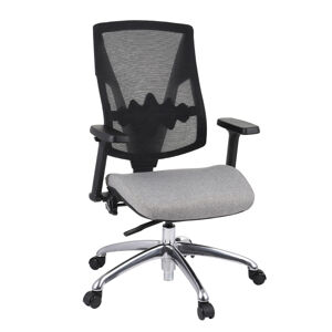 NABBI Forbes 3S Plus kancelárska stolička s podrúčkami sivá / čierna / chróm