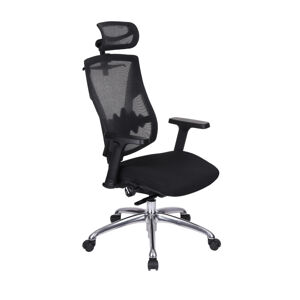 NABBI Forbes 4S Plus kancelárska stolička s podrúčkami čierna / chróm