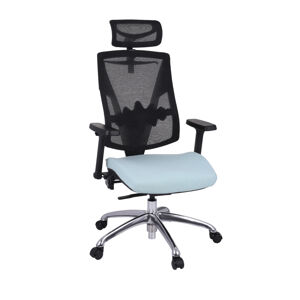 NABBI Forbes 4S Plus kancelárska stolička s podrúčkami mentolová / čierna / chróm