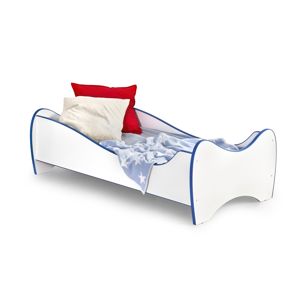 HALMAR Duo detská posteľ s roštom a matracom biela / modrá