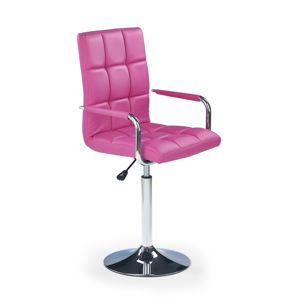 HALMAR Gonzo barová stolička ružová / chróm