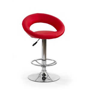 HALMAR H-15 barová stolička červená / chróm