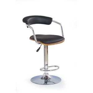 HALMAR H-19 barová stolička orech / čierna