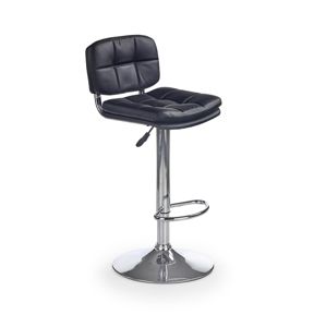 HALMAR H-75 barová stolička čierna / chróm