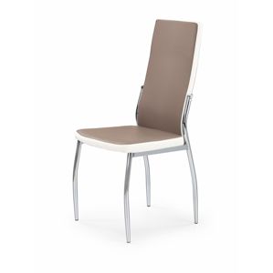 HALMAR K210 jedálenská stolička cappuccino / biela