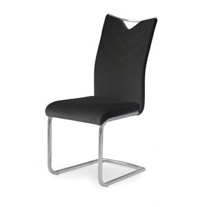 HALMAR K224 jedálenská stolička čierna / chróm