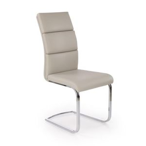 HALMAR K230 jedálenská stolička svetlosivá / chróm