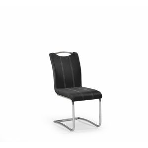 HALMAR K234 jedálenská stolička čierna / chróm
