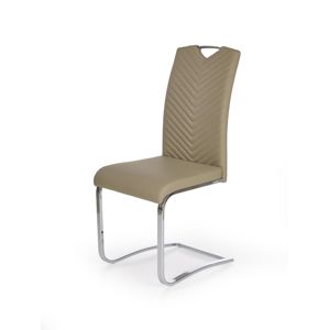HALMAR K239 jedálenská stolička cappuccino / chróm