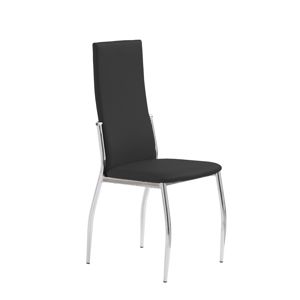 HALMAR K3 jedálenská stolička čierna / chróm