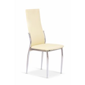Jedálenská stolička K3 - vanilková / chróm