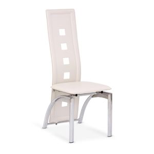 HALMAR K4 jedálenská stolička krémová / chróm