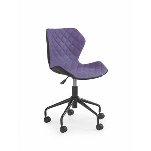 HALMAR Matrix detská stolička na kolieskach fialová / čierna