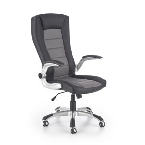 HALMAR Upset kancelárska stolička s podrúčkami čierna / sivá