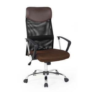 HALMAR Vire kancelárska stolička s podrúčkami hnedá / čierna