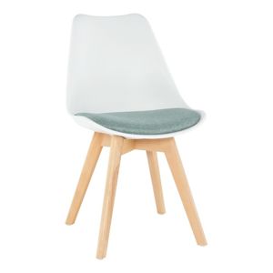 TEMPO KONDELA Damara jedálenská stolička biela / zelená / buk