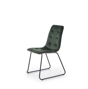 HALMAR K321 jedálenská stolička tmavozelená / sivá / čierna