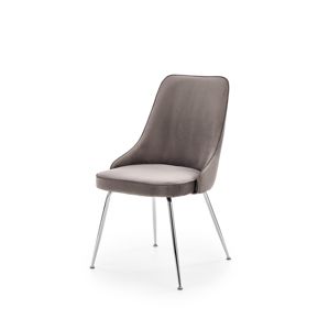 HALMAR K329 jedálenská stolička sivá / chróm