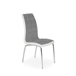 HALMAR K347 jedálenská stolička sivá / biela / chróm