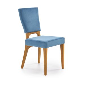 HALMAR Wenanty jedálenská stolička dub medový / modrá