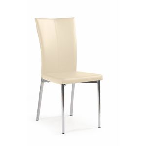 HALMAR K113 jedálenská stolička krémová / chróm