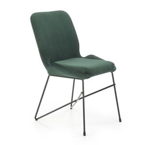 HALMAR K454 jedálenská stolička tmavozelená / čierna