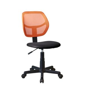 TEMPO KONDELA Mesh kancelárska stolička oranžová / čierna