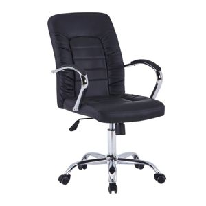 TEMPO KONDELA Altaz kancelárska stolička s podrúčkami čierna / chróm